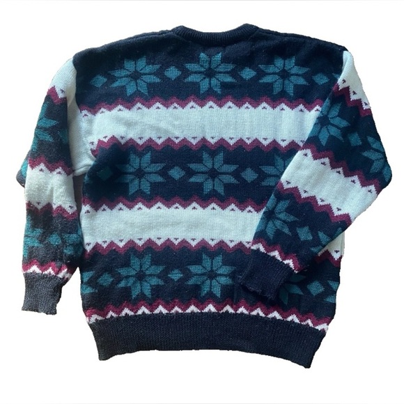 Cambridge Classics Shetland Wool Sweater Mens M Teal Pullover Vintage - Picture 5 of 5